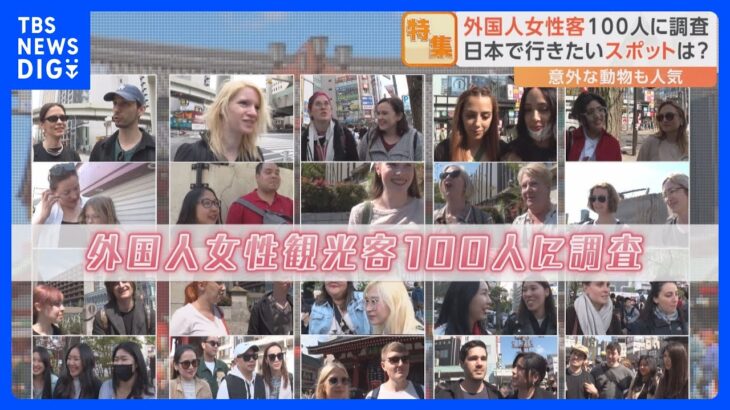 世界の女性が注目する日本の人気スポットは？外国人女性観光客100人に調査“日本でやりたいこと”｜TBS NEWS DIG