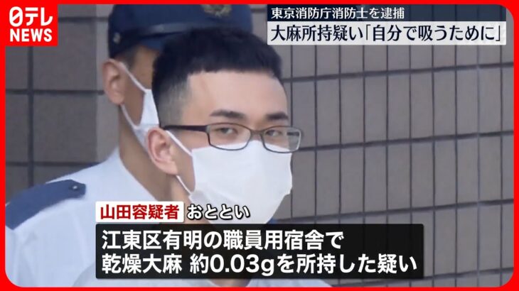 【逮捕】宿舎で大麻所持か「自分で吸うために購入」 東京消防庁の消防士