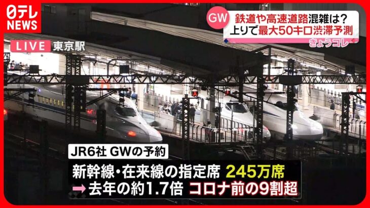 【ゴールデンウイーク】鉄道や高速道路の混雑は？