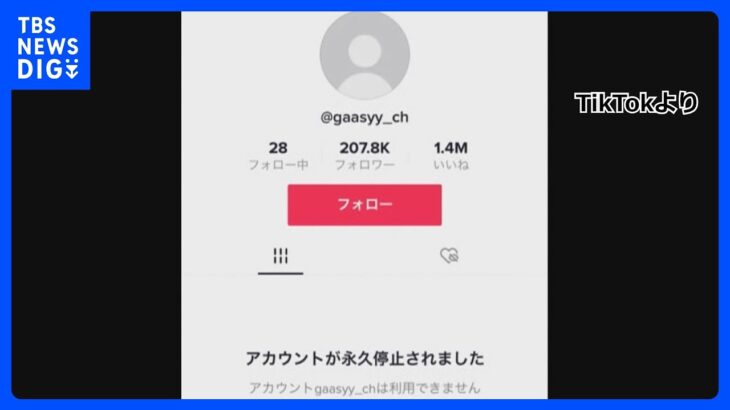 【速報】ガーシー容疑者の“TikTok”を永久停止か “ツイキャス”画面も表示せず　警視庁はこれまでに凍結を要請｜TBS NEWS DIG