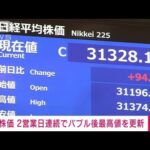 【速報】日経平均株価　2日連続でバブル後最高値を更新(2023年5月30日)