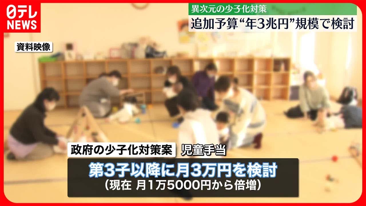 【異次元の少子化対策】2024年度から“年3兆円”規模の追加予算を検討
