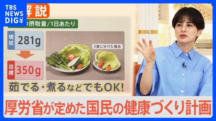 「健康日本21」塩は何グラムまで？必要な野菜量は？健康目標決定へ 厚労省が定めた国民の健康づくり計画【Nスタ解説】｜TBS NEWS DIG