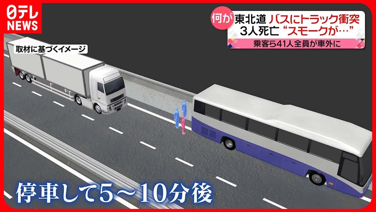 【東北道バス事故】路上にいた乗客ら3人死亡 専門家に聞く…“高速道路で停車”どう対応?