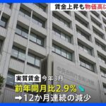 【速報】今年3月の「実質賃金」12か月連続で減少　1人あたりの現金給与総額は「29万1081円」　賃金上昇も物価上昇に追いつかず｜TBS NEWS DIG