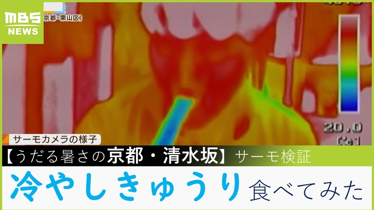 【実験】『手元35.2℃』真夏並みの京都・清水坂で「冷やしきゅうり」食べてみた…ほんとに体温下がる？（2023年5月17日）