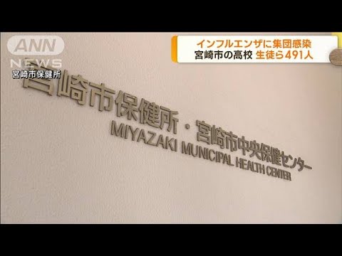 宮崎市内の高校で集団感染 491人がインフルエンザに(2023年5月18日)