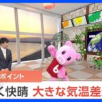 【5月10日 関東の天気】続く快晴 大きな気温差注意｜TBS NEWS DIG