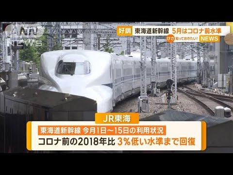 東海道新幹線が好調　5月はコロナ前水準(2023年5月17日)