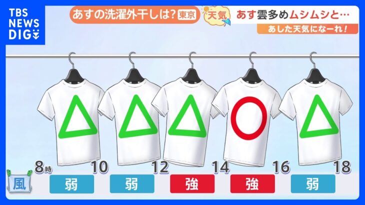 【5月26日 関東の天気】ムシムシ　雨の季節が近づく｜TBS NEWS DIG