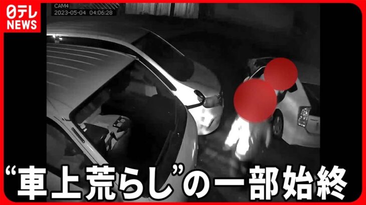 【深夜の“車上荒らし”】警報音鳴るも…「まさか」  カメラが捉えた一部始終  栃木・小山市
