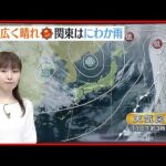【天気】広く晴れ  東海～西日本は半袖の陽気