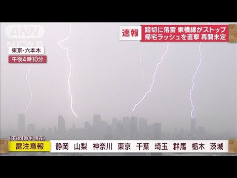 【速報】踏切に落雷　東横線がストップ　帰宅ラッシュを直撃(2023年5月11日)