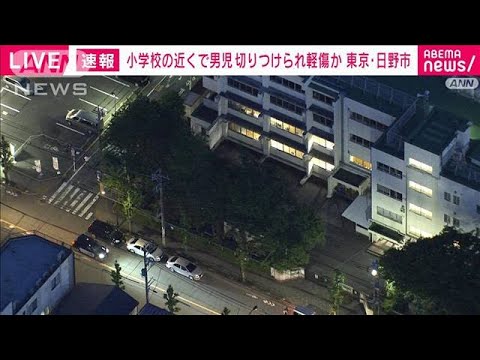 【速報】東京・日野市の小学校近くで男児切りつけられ軽傷か　逃げた人物の行方追う(2023年5月16日)