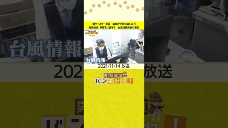 【桝キャスター密着　気象庁予報官のシゴト】台風接近！予報官に密着！　台風情報発表の裏側 #shorts