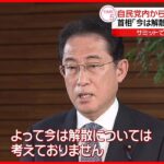 【岸田首相】「今は解散については考えていない」  改めて強調