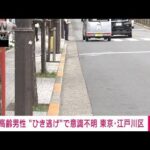 【速報】高齢男性が車にはねられ意識不明　ひき逃げで捜査　東京・江戸川区(2023年5月28日)