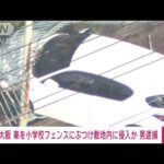 車を小学校のフェンスにぶつけ敷地内に侵入か　男を逮捕　大阪(2023年5月31日)