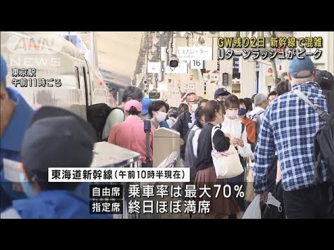 最大9連休のGW残り2日 新幹線Uターンラッシュピーク(2023年5月6日)