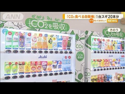 CO2を“食べる”自販機　1台でスギ20本分(2023年5月10日)