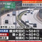 【GW後半】“Uターンラッシュ”高速道路で渋滞予想