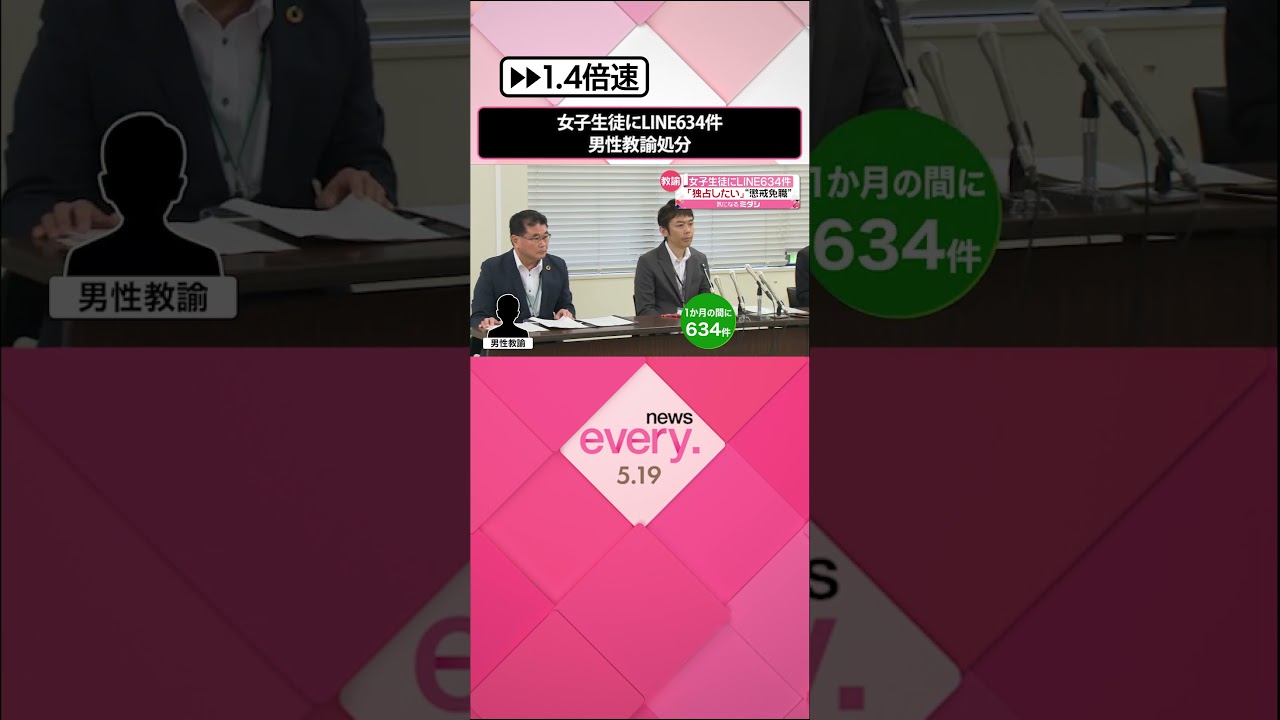「独占したい」女性生徒に“LINE634件” 中学校の男性教諭を懲戒免職処分 #shorts