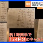 1時間半で約73万円を請求 キャスト女性は“134杯”注文 急増する「ぼったくり」の手口とは｜TBS NEWS DIG