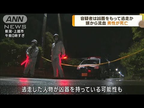 男性が死亡　凶器を持って容疑者逃走か　新潟(2023年6月2日)