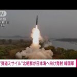 速報弾道ミサイル日本海へ向けて発射韓国軍(2023年6月15日)