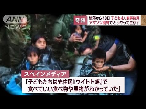 墜落事故から40日　子ども4人無事発見　アマゾン密林でどうやって生存？(2023年6月10日)