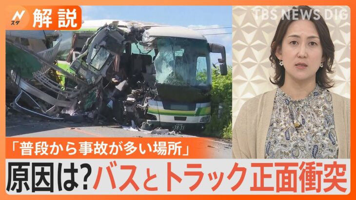 高速バスとトラックが正面衝突乗客など5人死亡トラック運転手は健康問題なし事故現場は見通しの良い道路一体なぜNスタ解説TBSNEWSDIG