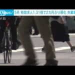 5月有効求人1.31倍で2カ月ぶり悪化失業率横ばい(2023年6月30日)