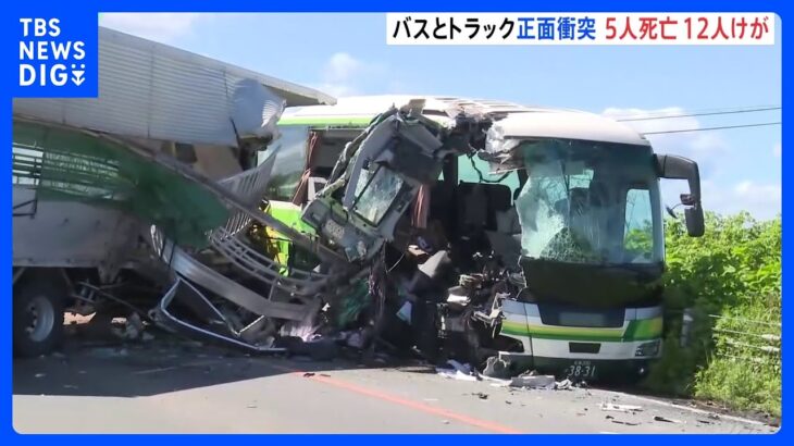 都市間バスとトラックが正面衝突し5人死亡12人けがトラックが対向車線にはみ出したか北海道八雲町TBSNEWSDIG