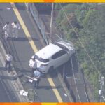 【防犯カメラ】小学校に車が突っ込み男らを逮捕　現場付近で不審な動きをする車の映像　大阪・柏原市