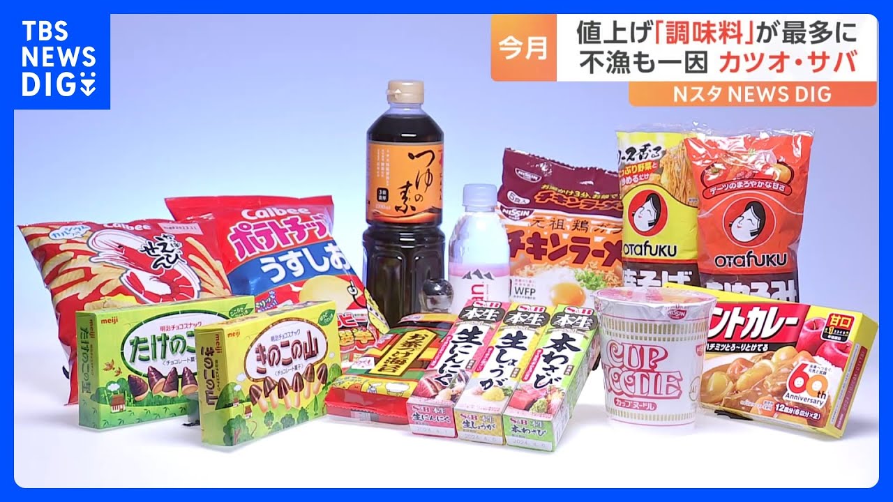 今月の値上げ「調味料」が最多に　背景に原材料となる魚の不漁｜TBS&nbsp;NEWS&nbsp;DIG
