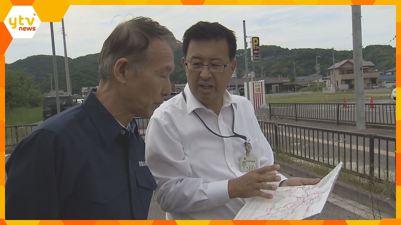 和歌山・岸本知事「できる限りのことはスピード感を持ってやっていきたい」大雨の被害地域を視察