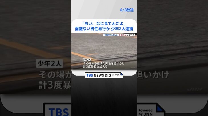「おい、なに見てんだよ」面識ない男性に繰り返し暴行加えたか　少年2人を逮捕　周辺では複数被害　東京・小金井市   | TBS NEWS DIG #shorts
