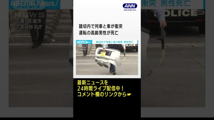 踏切に進入した車が列車と衝突　運転の高齢男性死亡　千葉・匝瑳市#shorts