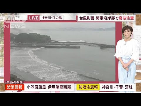 【関東の天気】台風影響　関東沿岸部で高波注意　あす高温・多湿！熱中症に警戒(2023年6月12日)