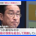 岸田総理「情勢をよく見極めたい」“衆議院解散”について｜TBS NEWS DIG