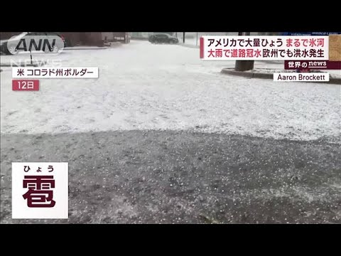 まるで氷河アメリカで大量ひょう危険生物も住宅プールに体長3m巨大ワニ(2023年6月14日)