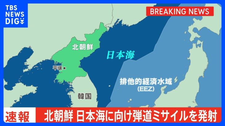 北朝鮮が日本海に向け弾道ミサイル発射韓国軍が発表TBSNEWSDIG