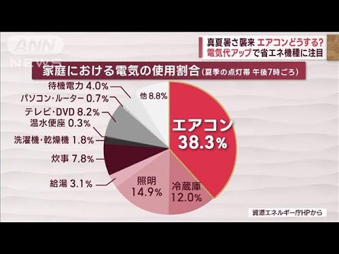 真夏の暑さ襲来エアコンどうする電気代アップで省エネ機種に注目(2023年6月17日)