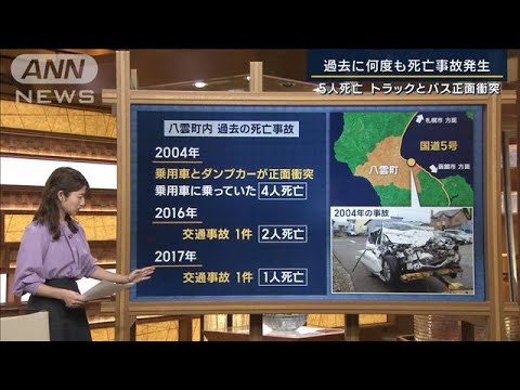 見通し良い国道過去に何度も死亡事故発生バスとトラックが正面衝突5人死亡(2023年6月19日)