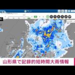 速報山形県で記録的短時間大雨情報東根市付近で約110ミリ(2023年6月28日)