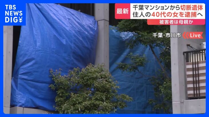 千葉市川市のマンションに切断された遺体か母を殺したと警察に連絡の女を逮捕へTBSNEWSDIG