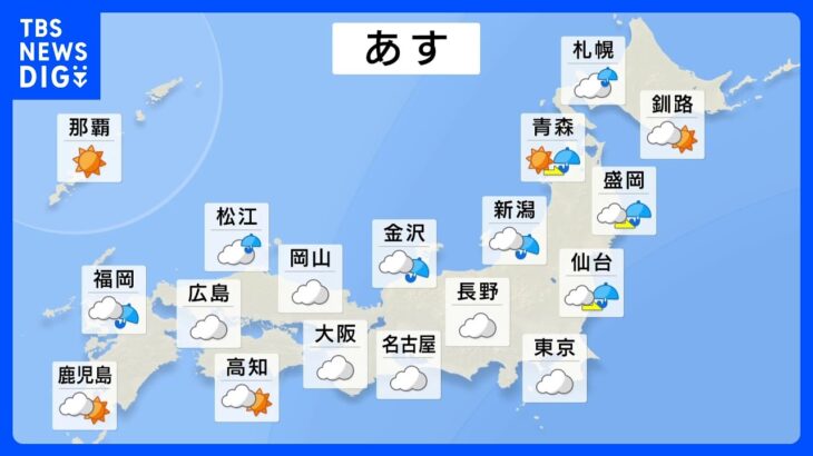 6月26日明日の天気局地的な雷雨に注意蒸し暑さアップTBSNEWSDIG