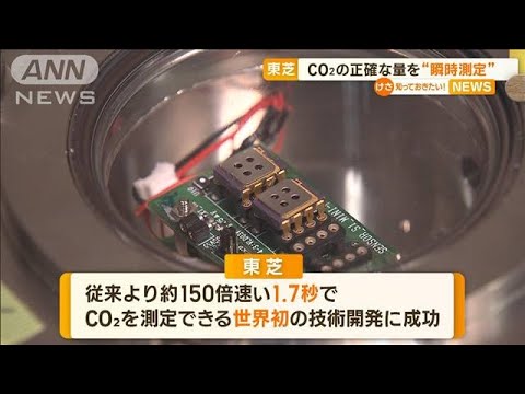 東芝CO2測定で世界初の技術従来より約150倍速い1.7秒で正確な量が測定可能に知っておきたい(2023年6月26日)