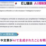 EU議会AI規制案を採択画像や文章AIによる生成と明示などTBSNEWSDIG