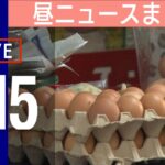 LIVEタイ 記録的暑さで卵の価格高騰/上司にスタンガンチェーンロック熱湯大阪市職員を懲戒免職/陸自銃発射 胸を撃たれる など 昼ニュースまとめ 最新情報を厳選してお届け